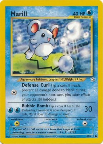 Pokemon Card - Neo Genesis 66/111 - MARILL (common): BBToyStore
