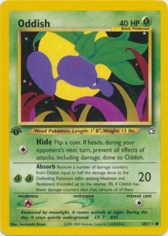 Pokemon Card - Neo Genesis 68/111 - ODDISH (common) **1st Edition**