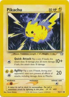 Pokemon Card - Neo Genesis 70/111 - PIKACHU (common)