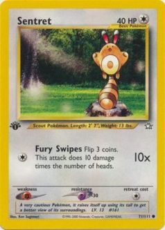 Pokemon Card - Neo Genesis 71/111 - SENTRET (common) **1st Edition**