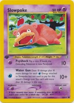 Pokemon Card - Neo Genesis 73/111 - SLOWPOKE (common) **1st Edition**