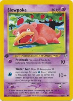 Pokemon Card - Neo Genesis 73/111 - SLOWPOKE (common) *1st Edition*