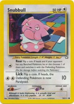 Pokemon Card - Neo Genesis 74/111 - SNUBBULL (common)