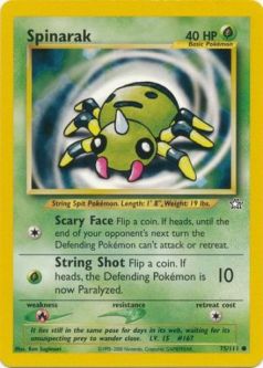 Pokemon Card - Neo Genesis 75/111 - SPINARAK (common)