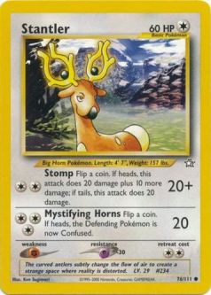 Pokemon Card - Neo Genesis 76/111 - STANTLER (common)