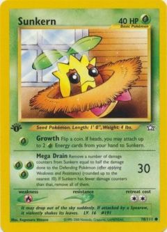 Pokemon Card - Neo Genesis 78/111 - SUNKERN (common) **1st Edition**