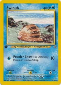 Pokemon Card - Neo Genesis 79/111 - SWINUB (common) **1st Edition**