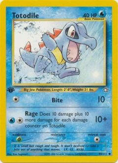 Pokemon Card - Neo Genesis 80/111 - TOTODILE (common) *1st Edition*