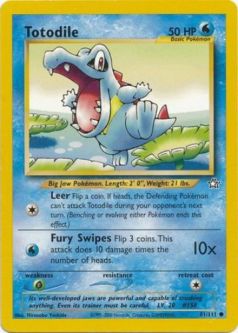 Pokemon Card - Neo Genesis 81/111 - TOTODILE (common)
