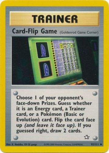 Pokemon Card - Neo Genesis 92/111 - CARD-FLIP GAME (uncommon):  BBToyStore.com - Toys, Plush, Trading Cards, Action Figures & Games online  retail store shop sale