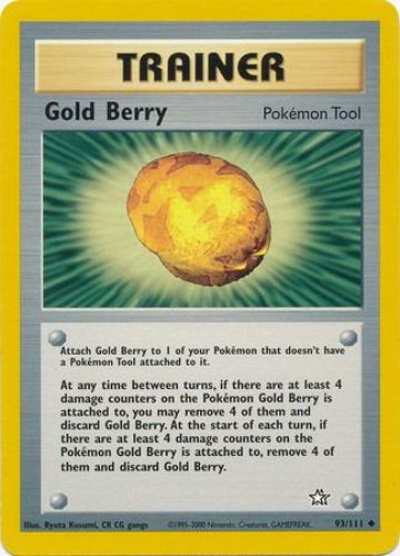 Pokemon Card - Neo Genesis 93/111 - GOLD BERRY (uncommon)