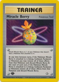 Pokemon Card - Neo Genesis 94/111 - MIRACLE BERRY (uncommon) **1st Edition**