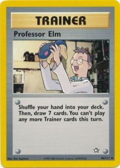 Pokemon Card - Neo Genesis 96/111 - PROFESSOR ELM (uncommon)