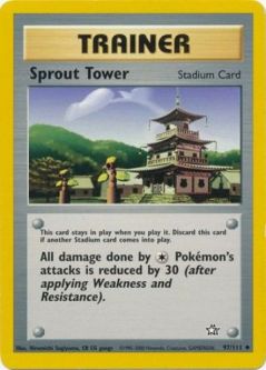 Pokemon Card - Neo Genesis 97/111 - SPROUT TOWER (uncommon)