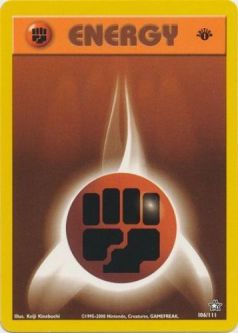 Pokemon Card - Neo Genesis 106/111 - FIGHTING ENERGY (common) *1st Edition*
