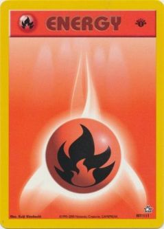 Pokemon Card - Neo Genesis 107/111 - FIRE ENERGY (common) *1st Edition*