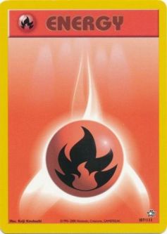 Pokemon Card - Neo Genesis 107/111 - FIRE ENERGY (common)