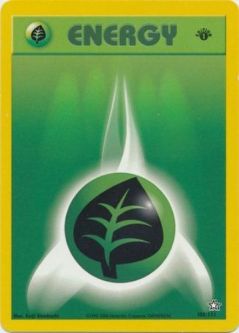 Pokemon Card - Neo Genesis 108/111 - GRASS ENERGY (common) *1st Edition*