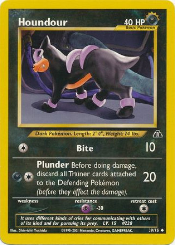 Pokemon Card - Neo Discovery 39/75 - HOUNDOUR (uncommon)