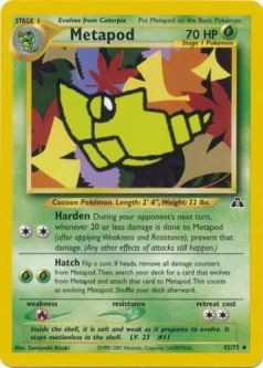 Pokemon Card - Neo Discovery 42/75 - METAPOD (uncommon)