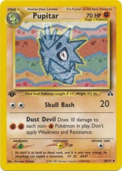 Pokemon Card - Neo Discovery 45/75 - PUPITAR (uncommon) **1st Edition**