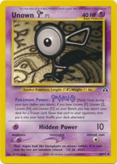 Pokemon Card - Neo Discovery 48/75 - UNOWN [F] (uncommon)