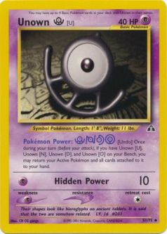 Pokemon Card - Neo Discovery 51/75 - UNOWN [U] (uncommon)