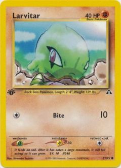 Pokemon Card - Neo Discovery 57/75 - LARVITAR (common) **1st Edition**