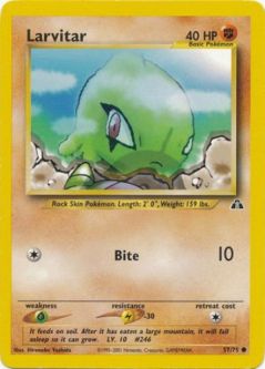 Pokemon Card - Neo Discovery 57/75 - LARVITAR (common)