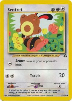 Pokemon Card - Neo Discovery 63/75 - SENTRET (common)