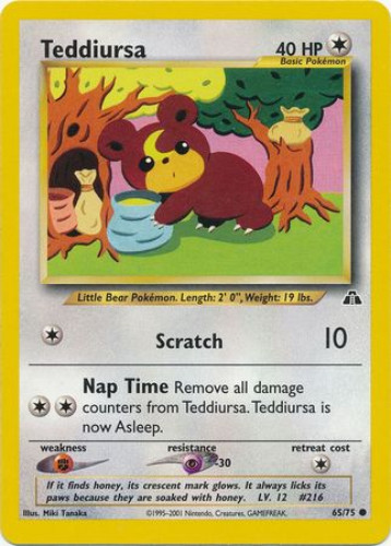 Pokemon Neo Discovery Common Teddiursa #65