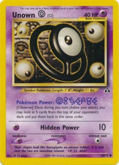 Pokemon Card - Neo Discovery 69/75 - UNOWN [O] (common)