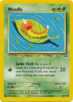 Pokemon Card - Neo Discovery 70/75 - WEEDLE (common)
