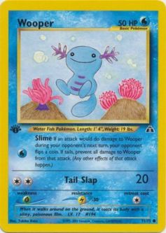 Pokemon Card - Neo Discovery 71/75 - WOOPER (common) **1st Edition**