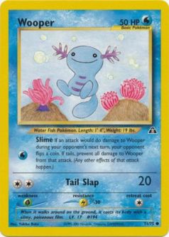 Pokemon Card - Neo Discovery 71/75 - WOOPER (common)