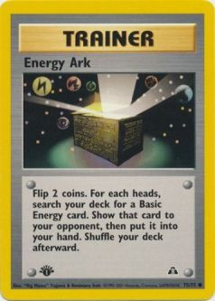 Pokemon Card - Neo Discovery 75/75 - ENERGY ARK (common) **1st Edition**