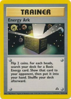Pokemon Card - Neo Discovery 75/75 - ENERGY ARK (common)