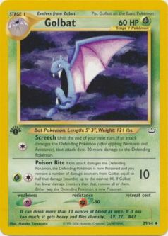 Pokemon Card - Neo Revelation 29/64 - GOLBAT (uncommon) **1st Edition**