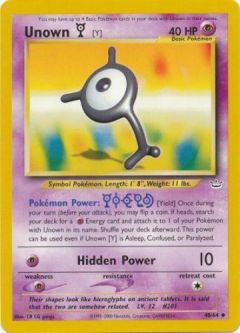 Pokemon Card - Neo Revelation 40/64 - UNOWN [Y] (uncommon)