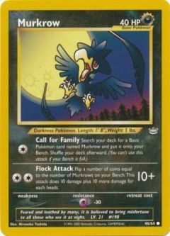 Pokemon Card - Neo Revelation 46/64 - MURKROW (common)