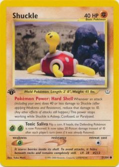 Pokemon Card - Neo Revelation 51/64 - SHUCKLE (common) **1st Edition**