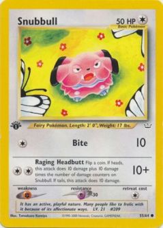 Pokemon Card - Neo Revelation 55/64 - SNUBBULL (common) **1st Edition**