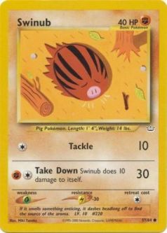 Pokemon Card - Neo Revelation 57/64 - SWINUB (common)