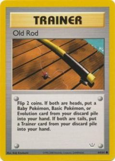 Pokemon Card - Neo Revelation 64/64 - OLD ROD (common)