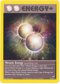 Pokemon Card - Neo Destiny 16/105 - MIRACLE ENERGY (holo-foil) * 1st Edition *