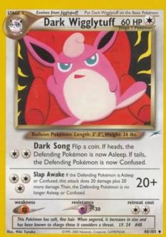 Pokemon Card - Neo Destiny 40/105 - DARK WIGGLYTUFF (uncommon)