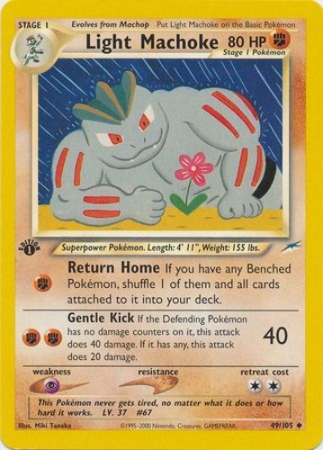 Pokemon Card - Neo Destiny 49/105 - LIGHT MACHOKE (uncommon) *1st Edition*: BBToyStore.com - Toys, Plush, Trading Cards, Action Figures & Games online retail store shop sale Pokemon Card - Neo Destiny 49/105 - LIGHT MACHOKE (uncommon) *1st Edition*: BBToyStore.com - Toys, Plush, Trading Cards, Action Figures & Games online retail store shop sale