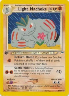 Pokemon Card - Neo Destiny 49/105 - LIGHT MACHOKE (uncommon) **1st Edition**