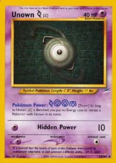 Pokemon Card - Neo Destiny 60/105 - UNOWN [Z] (uncommon)
