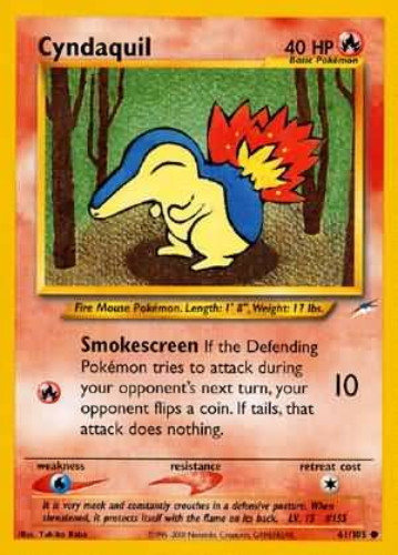 Pokemon Card - Neo Destiny 61/105 - CYNDAQUIL (common): BBToyStore.com -  Toys, Plush, Trading Cards, Action Figures & Games online retail store shop  sale
